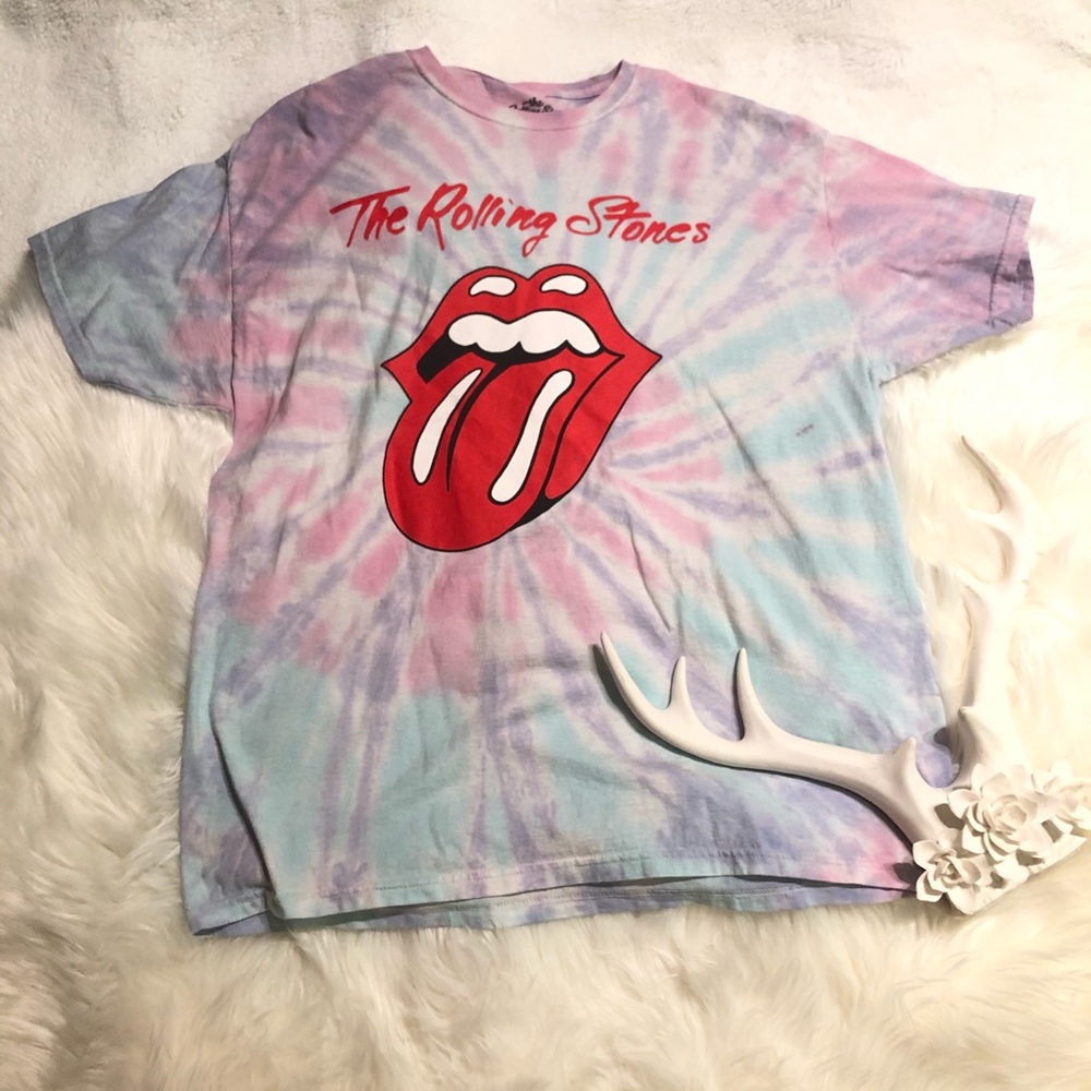 The Rolling Stones Classic Graphic Tie Die Tee 1X